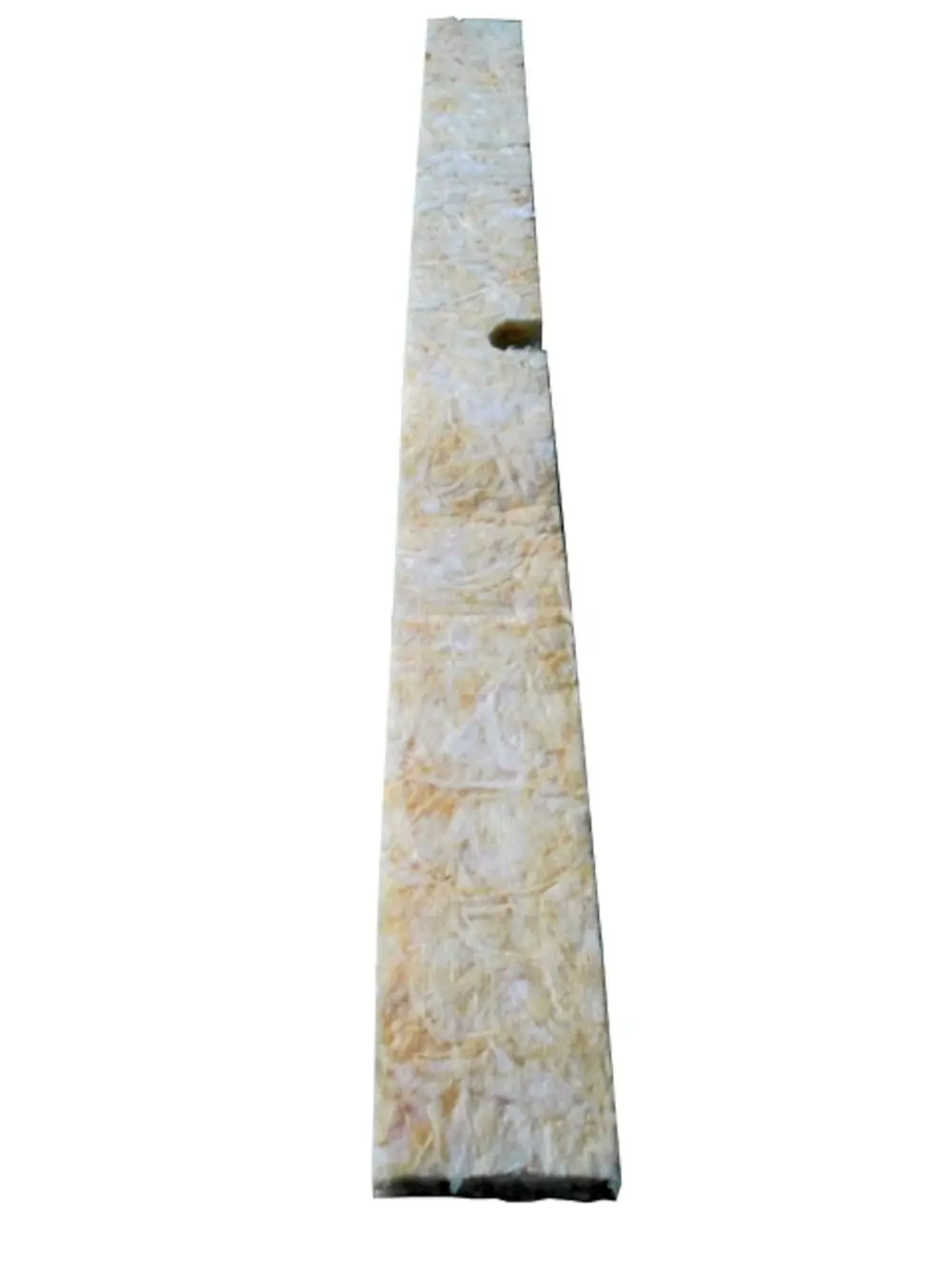 Wärmedämmung in Form eines langen, schmalen Panels. Die Oberfläche ist hell und weist eine strukturierte Textur auf. Marke: Wolf.